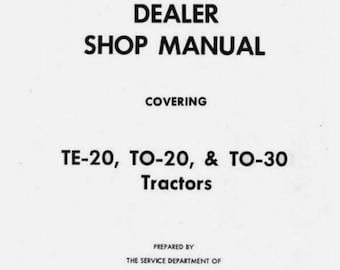 Manual de taller y servicio para distribuidores de todos los modelos Massey Ferguson TE20 a TE30
