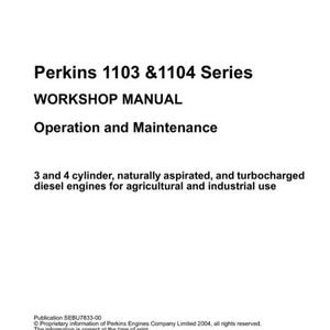 PERKINS 1103 & 1104 operation  maintenance Manual