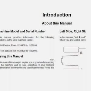 Operator Manual For JCB 8280 , 8310 Fastrac.