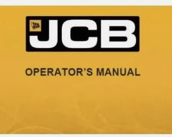 Operator Manual For JCB 2115, 2125, 2135 and 2150 Fastrac from 0740000 onwards