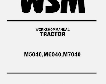 Fits Kubota - M5040 M6040 M7040 Tractor Workshop Service Manual
