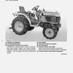 Kubota Tractor B1410 B1610 Workshop Manual