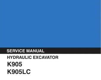 KOBELCO K905, K905LC GRÄVMASKIN service verkstadsmanual