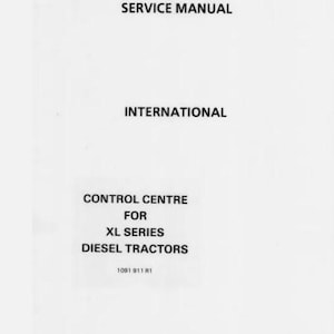 Case IH Control Centre for XL series Diesel Tractors Workshop Manual