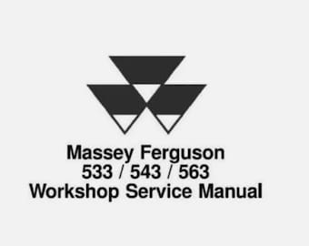 Manual de reparación y servicio para tractores Massey Ferguson 533, 543, 563.