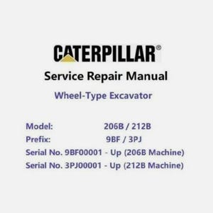 Service Repair Manual For Caterpillar Cat 206B, 212B (9BF, 3PJ)