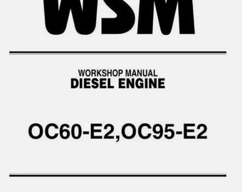 Kubota Engine OC60 E2 OC95 E2 Workshop Manual