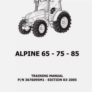 Landini Alpine 65 75 85 workshop Manual