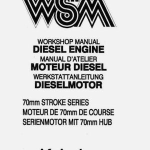 Kubota Engine-Diesel-70MM-Stroke Workshop Manual