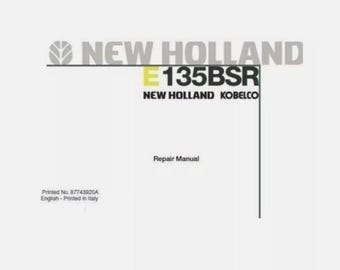 Manual de taller y reparación de la excavadora hidráulica New Holland E135BSR