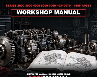 Manual de servicio para tractores Ford series 2000, 3000, 4000, 5000 y 7000 (número de referencia 40340070) – 1688 páginas