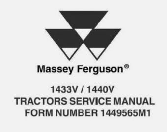 Manual de reparación y servicio para tractores Massey Ferguson 1433V / 1440V.