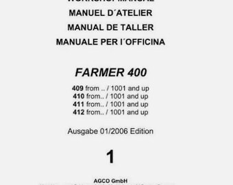 Fendt Farmer 409 410 411 412 Dealers Workshop Manual