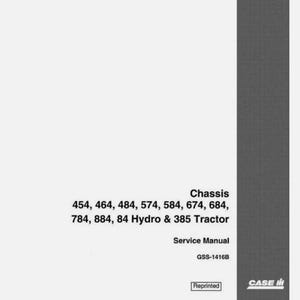 Case IH Chassis 454 to 884 84 hydro and 385 Tractors Workshop Manual