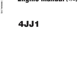 Isuzu 4JJ1 Engine Manual Related With Hitachi Product