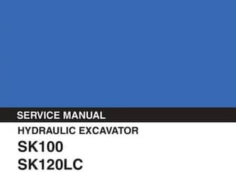 KOBELCO SK100, SK120LC Bagger Service Reparatur Werkstatt-Handbuch