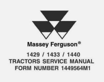 Manual de reparación y servicio para tractores Massey Ferguson 1429 / 1433 / 1440.