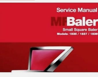 Workshop Service for Massey Ferguson MF 1835 , 1837 , 1839 Small Square Baler