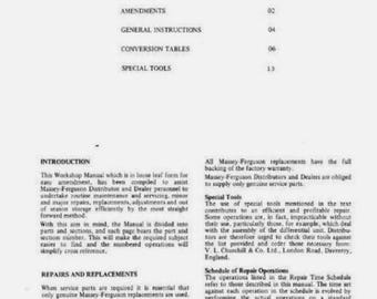 Manual de taller completo para concesionarios Massey Ferguson 135 148