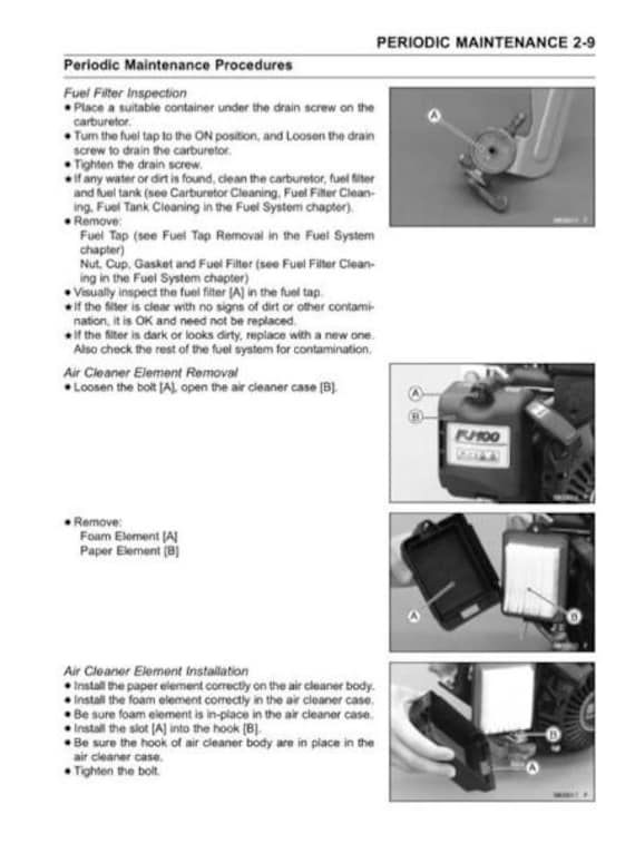 Kawasaki-engine-fj100-fj100d-sm-01200 Repair Manual - Etsy