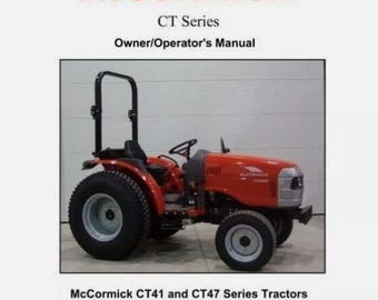 McCormick CT41 CT47 Operators Manual
