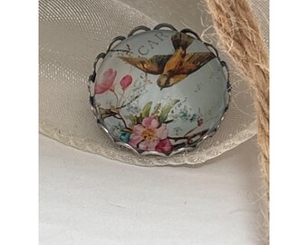 Broche de golondrina hecho a mano: joya de luto, pin conmemorativo, dije para ramo de novia, recuerdo de inspiración vintage