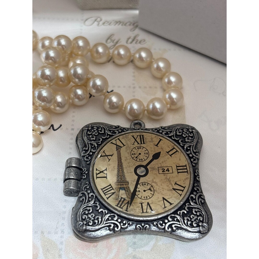 Eiffel Tower Clock Locket, Paris Theme, 2x2 - Etsy