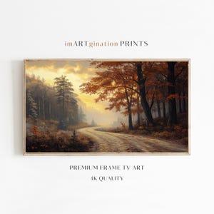 Samsung Fall Frame TV Art Vintage Autumn Landscape Art Frame Tv Fall Forest TV Art Fall Oil Painting Moody Autumn Decor Rustic Thanksgiving