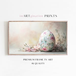 Easter Egg Samsung Frame TV Art Easter TV Art Spring Decor Vintage Farmhouse TV Nursery Art Digital Download Frame Tv Easter Egg Spring Art