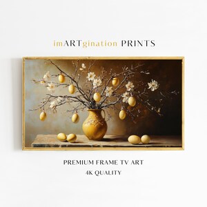 Easter Samsung Frame TV Art Easter Eggs Frame TV Art Spring Decor Vintage Farmhouse TV Art Digital Download Frame Tv Easter Bush Art Vintage