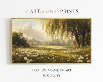 Samsung Spring Frame TV Art Vintage Spring Landscape Art for Frame Tv Spring TV Art Spring Oil Painting Earth Tones Decor Spring Romantic