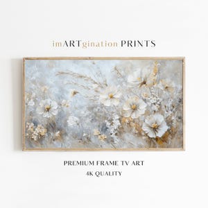 Frame TV Art Spring Flowers For Frame Tv Wildlfowers Oil Painting Boho Decor Floral Frame TV Textured Wildflowers Boho Abstract Frame Tv Art