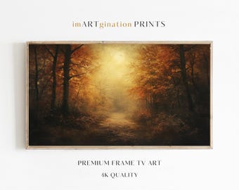 Samsung Vintage Fall Frame TV Art Vintage Autumn Landscape Art for Frame Tv Fall Vintage TV Art Fall Oil Painting Earth Tones Decor Autumn