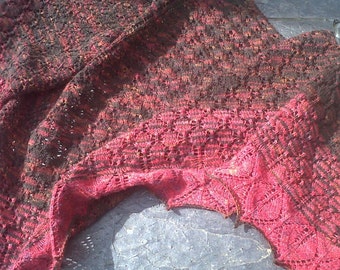 PDF knitting pattern for Leafy shawl