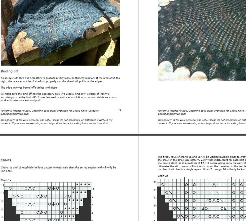 PDF pattern for Paulina lace shawl image 5