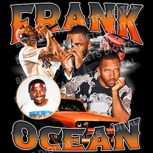 Frank Ocean Png / Shirt design, fertig zum Drucken, Bootleg-T-Shirt-Design, Vintage-Design, Fußball-T-Shirt-Design, 300 DPI