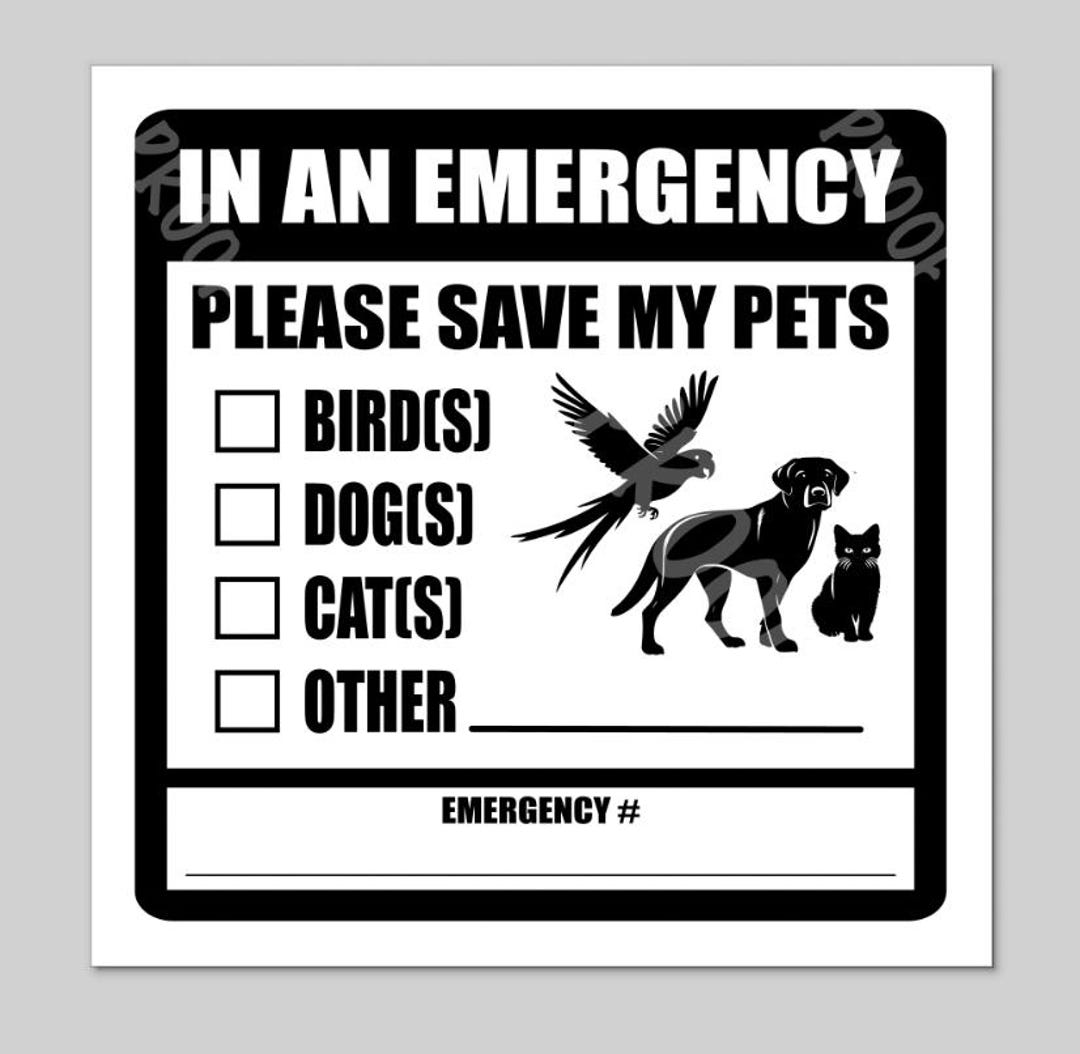 Save Dog Sticker 6x6