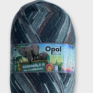 Sokkengaren opaal: Regenwald 19 - 11336 - 4-laags - geelbruin - vingerwol, nylon Duitsland