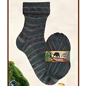 Opal Sock Yarn - Regenwald 18 11203 -  4 ply - Grey - Fingering Wool Nylon Germany