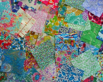 100 Liberty Tana Lawn 2.5 inch fabric charm squares - all different - LUCKY DIP