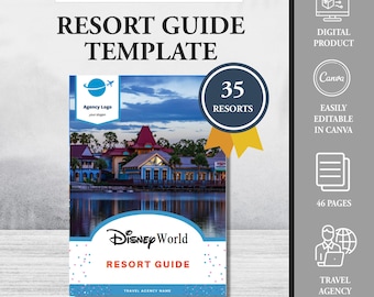 WDW Resort Guide Canva Template for Travel Agents (Digital)