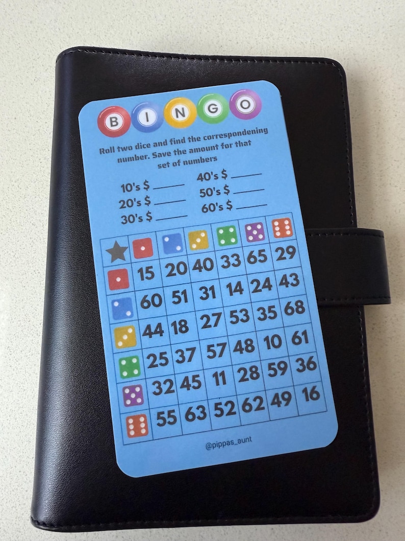 Bingo Savings Challenge - Etsy