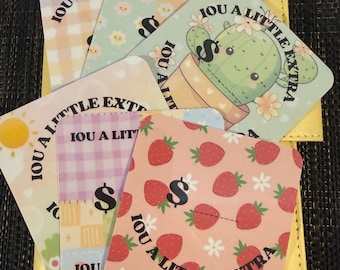 Tarjetas de presupuesto para pagarés