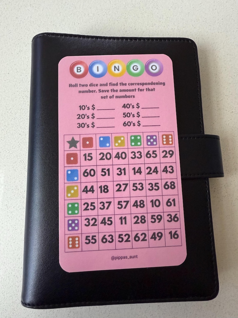 Bingo Savings Challenge - Etsy