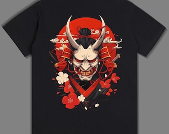 Japanese T Shirt Oni TShirt Japanese Street Clothing for Him Japanese Demon Shirt Vintage Japanese Aesthetic TShirt Japan Streetwear for Him