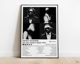 Metro Boomin 'We Still Don't Trust You' Album Poster | Music Room Decor