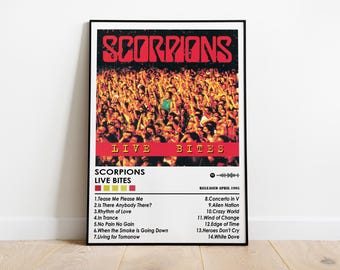 Scorpions Live Bites Album Poster | Matte Music Print