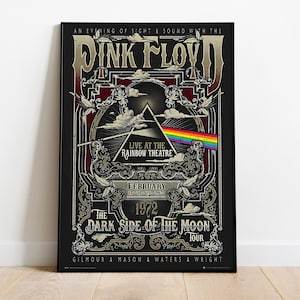 Pink Floyd Poster Print | Music Poster | Album Cover Poster | Wall Decor | Music Gift | Room Decor