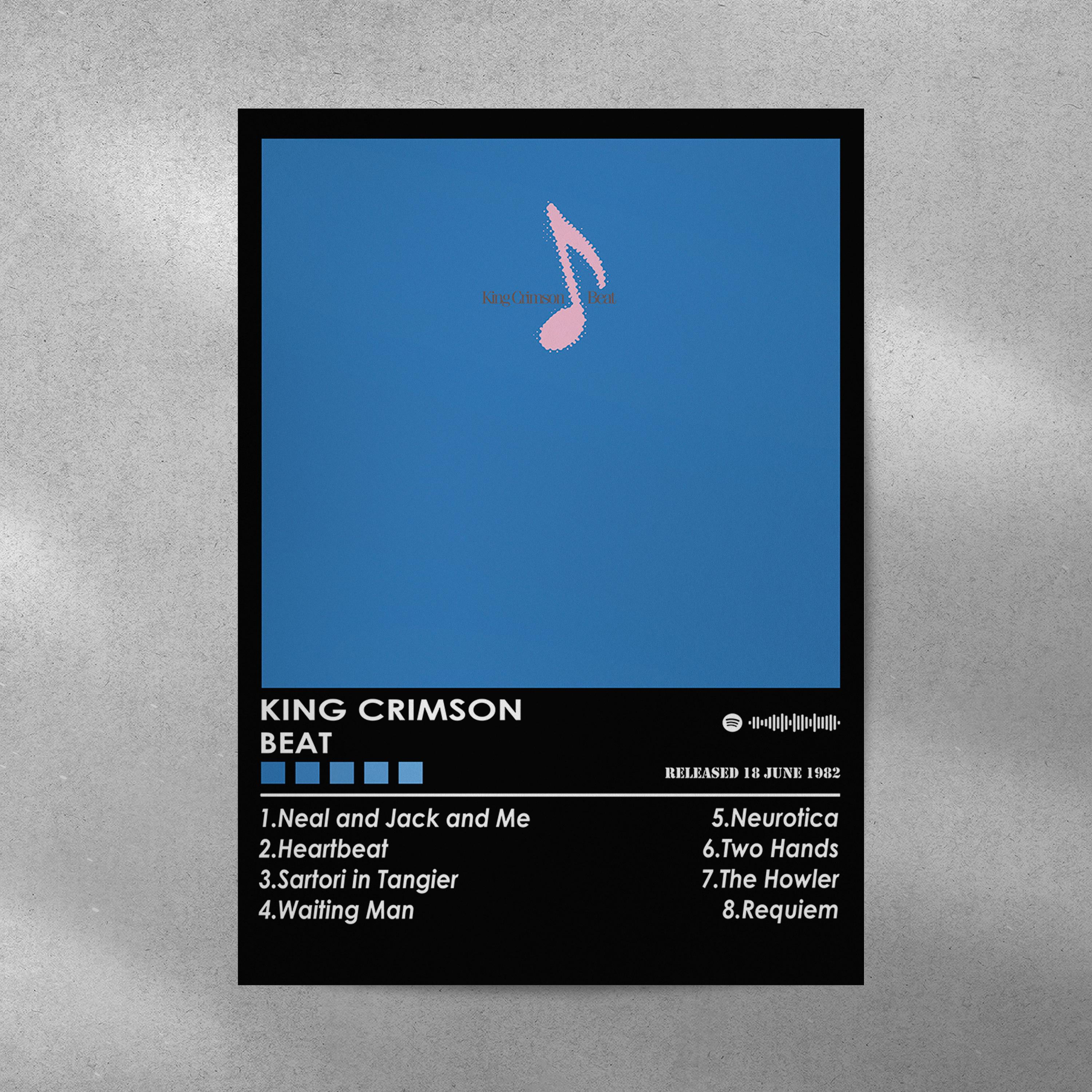 King Crimson 'beat' Album Cover Art Print | Minimalist Music
