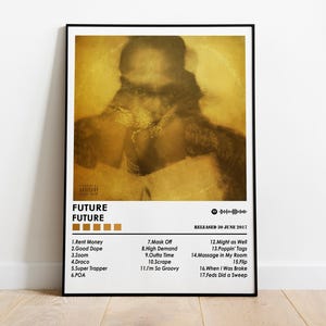 Future Poster Print | Future Poster | Music Poster | Album Cover Poster | Wall Decor | Music Gift | Room Decor